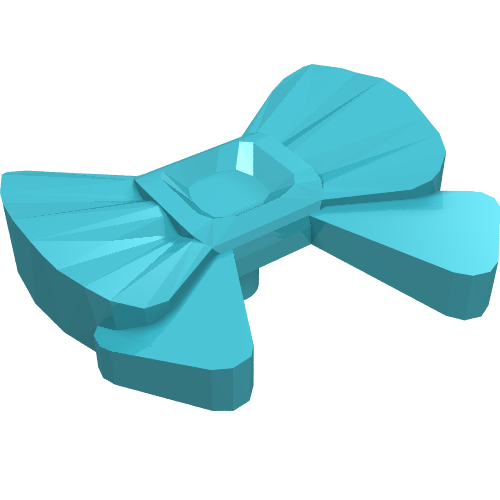 Headwear Accessory Bow with Pin (Medium Azure)