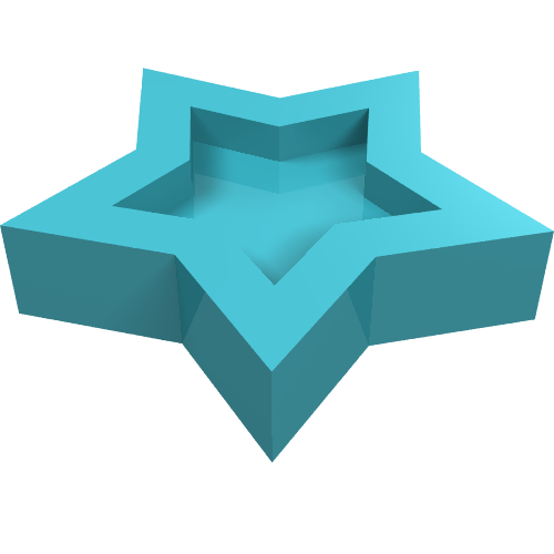 Headwear Accessory Star with Pin (Medium Azure)