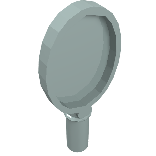 Equipment Hand Mirror with Heart on Reverse [Hair Accessory] (Light Aqua)