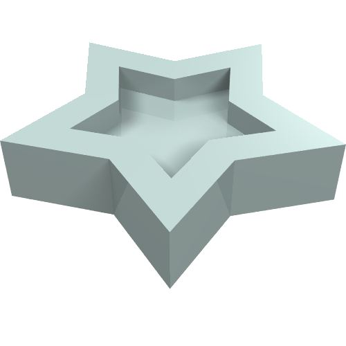 Headwear Accessory Star with Pin (Light Aqua)