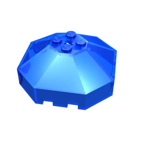 Windscreen 6 x 6 Octagonal Canopy with Axle hole (Trans-Dark Blue)