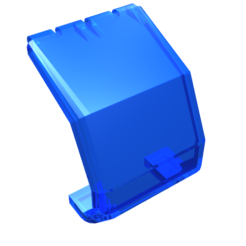 Windscreen 4 x 4 x 4 1/3 Helicopter (Trans-Dark Blue)