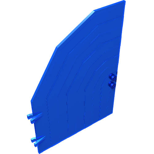 Door 1 x 9 x 11 with Clips (Trans-Dark Blue)