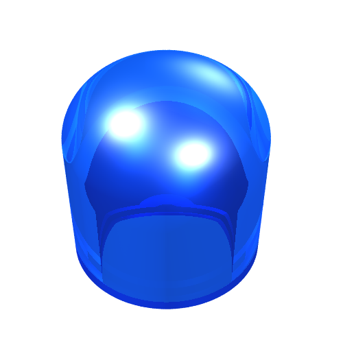 Brick Round 1 x 1 x 2/3 Light Bulb Cover (Trans-Dark Blue)