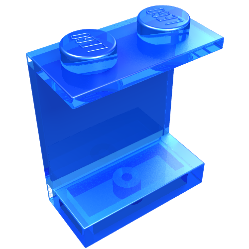 Panel 1 x 2 x 2 [Solid Studs] (Trans-Dark Blue)