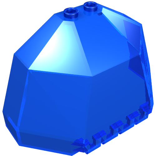 Windscreen 8 x 3 1/2 x 4 1/6 Half Octagon Aquanaut Sub Top (Trans-Dark Blue)