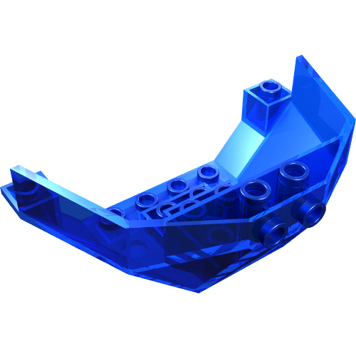 Cockpit 5 x 8 x 3 (Windscreen Bottom) (Trans-Dark Blue)