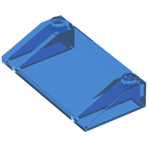 Brick Sloped 33° 3 x 6 (Trans-Dark Blue)
