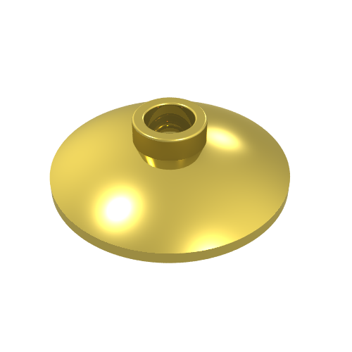 Dish 2 x 2 Inverted [Radar] (Chrome Gold)