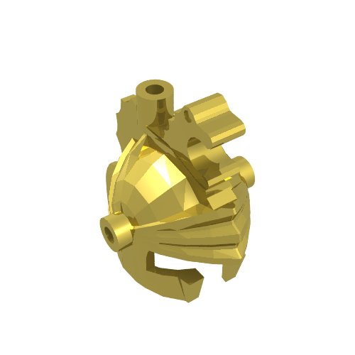 Helmet Castle - Dragon Crown Top with Clip (Chrome Gold)