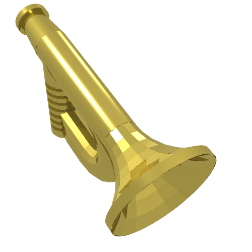 Musical Instrument Bugle (Chrome Gold)
