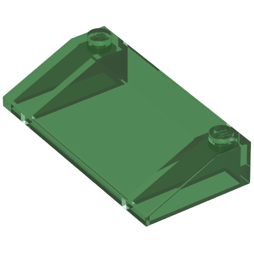 Brick Sloped 33° 3 x 6 (Trans-Green)
