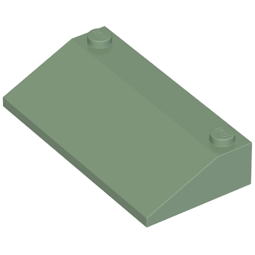 Brick Sloped 33° 3 x 6 (Sand Green)