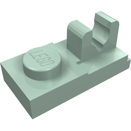 Plate Special 1 x 2, Top Clip [Split] (Sand Green)