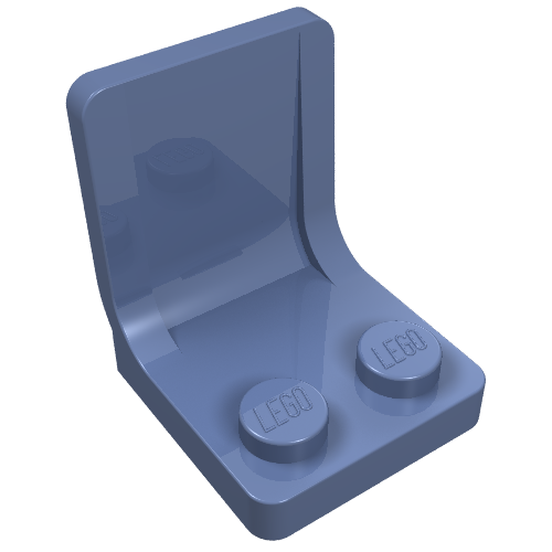 Seat / Chair 2 x 2 with Center Sprue Mark (Sand Blue)