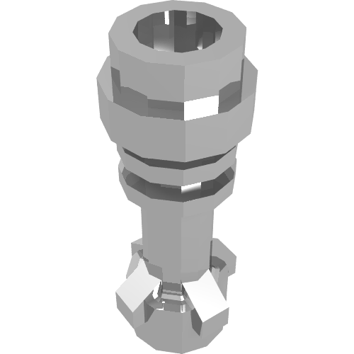 Weapon Lightsaber Hilt without Bottom Ring (Chrome Silver)