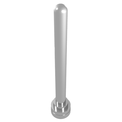 Antenna 1 x 4 with Rounded Top (Chrome Silver)