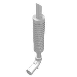 Exhaust Pipe with Technic Pin (Chrome Silver)