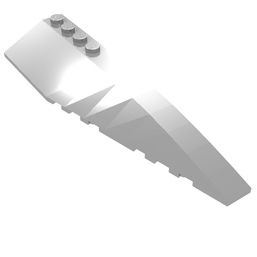 Brick Wedged, Curved 12 x 3 Right (Chrome Silver)