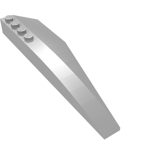 Brick Wedged, Curved 12 x 3 Left (Chrome Silver)