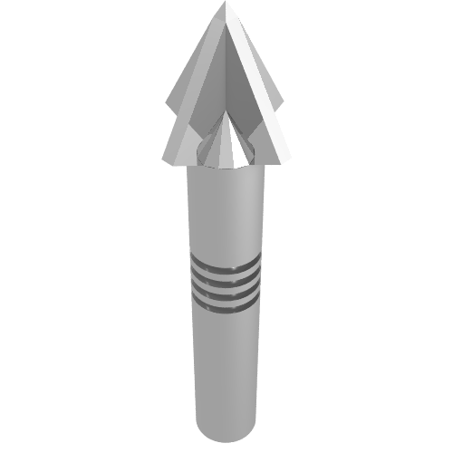 Weapon Harpoon [4 Grooves on Shaft] (Chrome Silver)