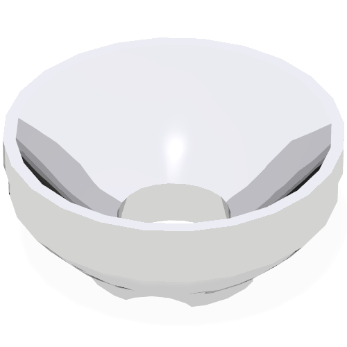 Dish 2 x 2 x 2/3 Light Reflector (Chrome Silver)