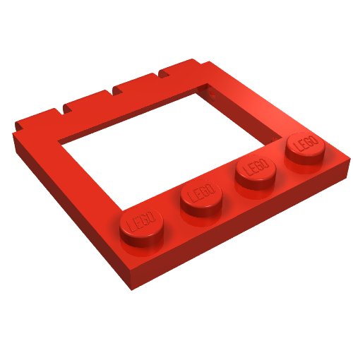 Hinge Vehicle Roof 4 x 4 Sunroof without Ledges (Red)