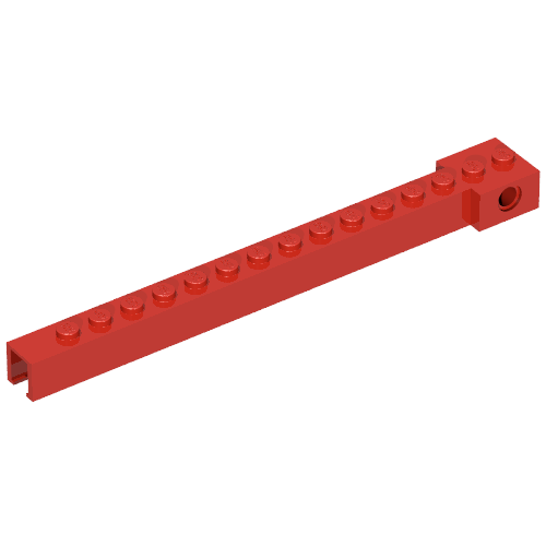 Crane Arm Outside, Narrow, 15 Studs (Red)