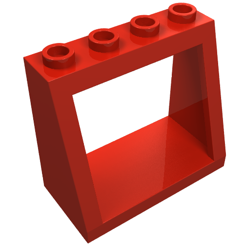 Windscreen 2 x 4 x 3 Frame with Hollow Studs (Red)