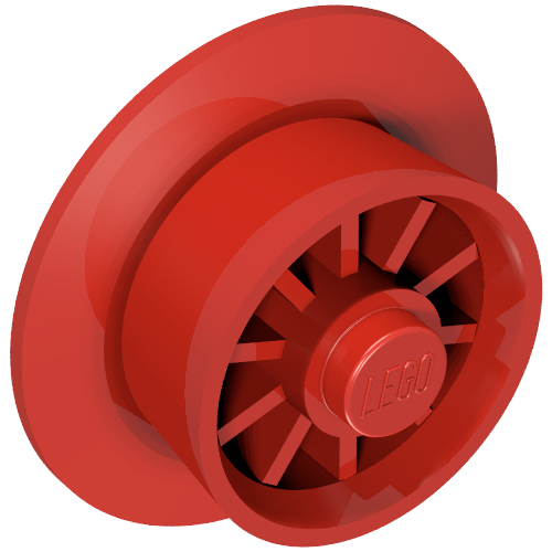 Train Wheel Spoked for Motor (Red)