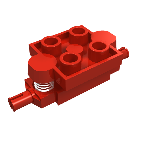 Wheel Holder, Sprung 2 x 2 (Red)