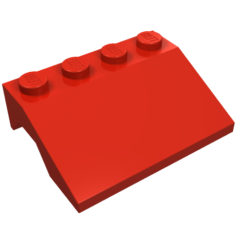 Wheel Arch, Mudguard, Slope 3 x 4 (Red)