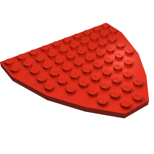Wedge Plate 9 x 10 Boat Bow (Red)
