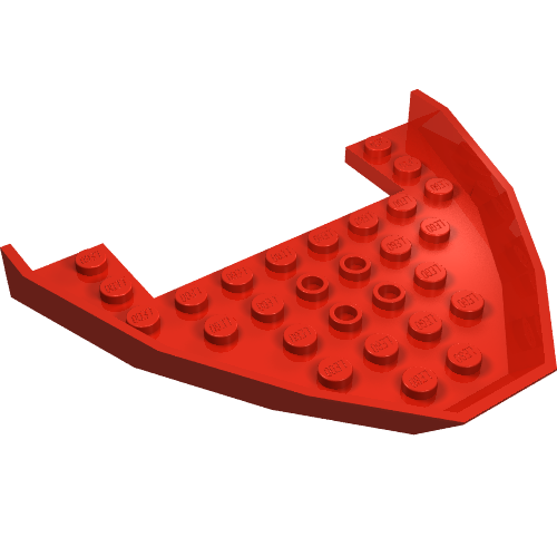 Boat Hull Section, Bow Top 8 x 10 x 1 (Red)