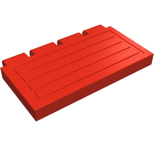 Hinge Train Gate 2 x 4 (Red)