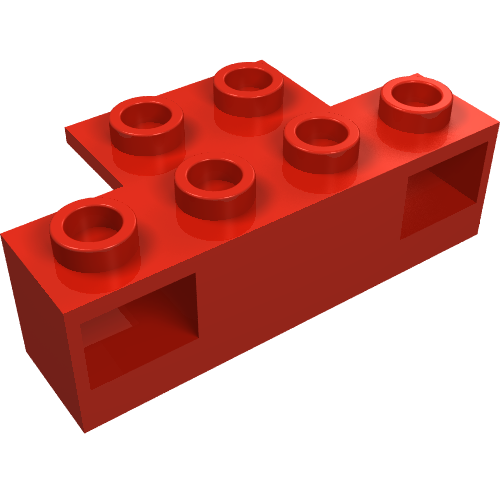 Light Prism Brick, Train, 1 x 4 Holder (Red)