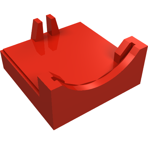 Motor Cover, 9V Micromotor 2 x 2 Base (Red)
