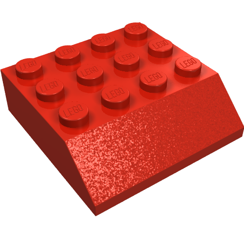 Brick Sloped 45° 4 x 4 (Red)