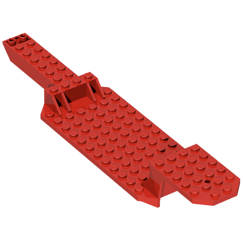 Vehicle Base, Trailer 6 x 26 x 2 2/3 (Red)
