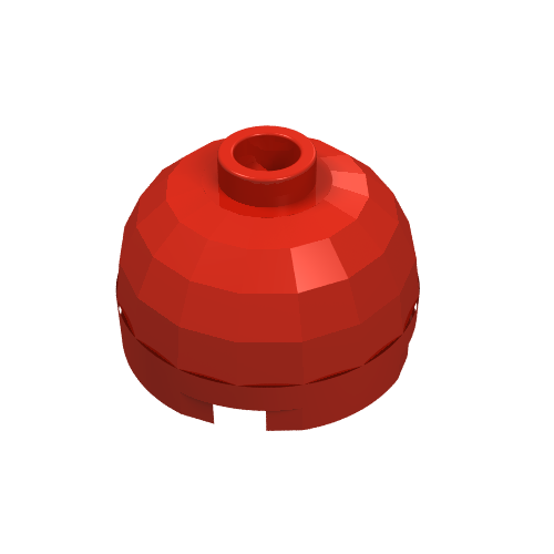 Brick Round 2 x 2 Dome Top, Blocked Open Stud, No Bottom Axle Holder (Red)