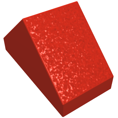 Brick Sloped 45° 2 x 1 Double without Bottom Pin (Red)