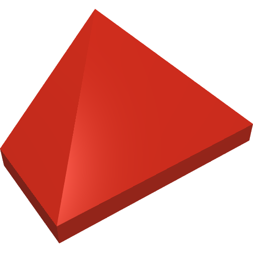 Brick Sloped 45° 2 x 1 Triple with Hollow Underside (Red)
