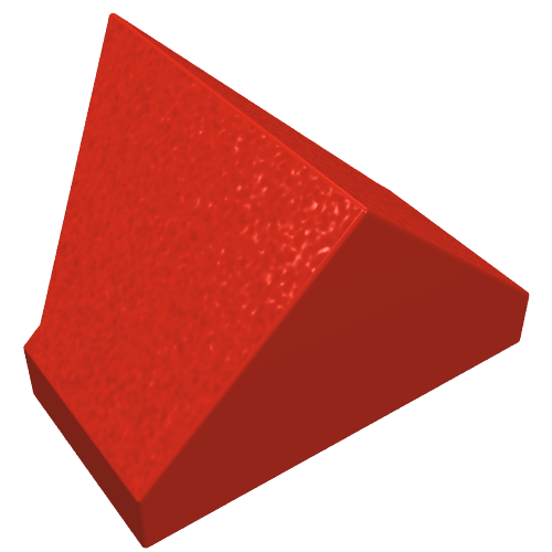 Brick Sloped 45° 2 x 1 Double / Inverted with Hollow Bottom (Red)