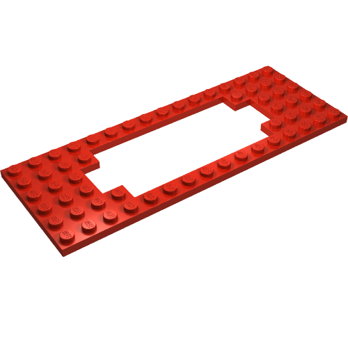 Plate Special 6 x 16 with Motor Opening Wide (Red)