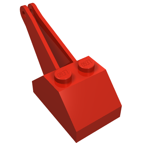 Slope Brick 45 2 x 3 x 1 & 1/3 Double Crane (Red)