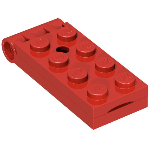 Hinge Plate 2 x 5 with Large Hole [Complete Assembly] (Red)