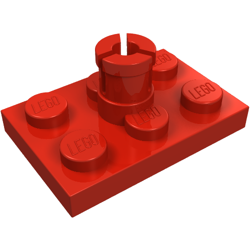 Plate Special 2 x 3 with Helicopter Rotor Holder (Red)