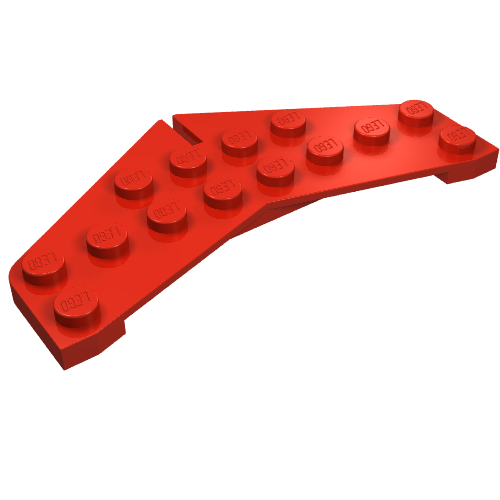 Wedge Plate 4 x 8 Tail (Red)