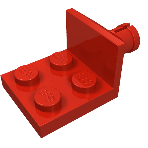 Plate Special 2 x 2 with Helicopter Tail Rotor Holder (Red)