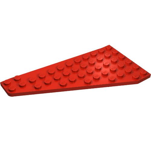 Wedge, Plate 7 x 12 Wing Right (Red)